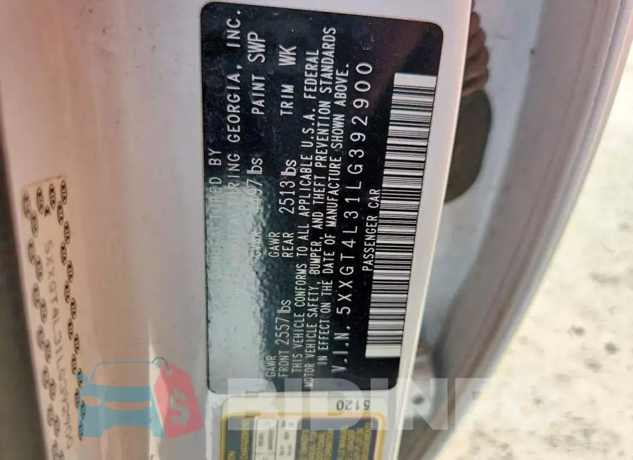 5XXGT4L31LG392900 Photo# 12