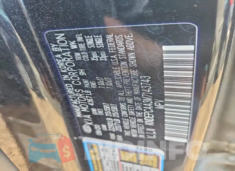 KNDEPCAA3M7143743 Photo# 12