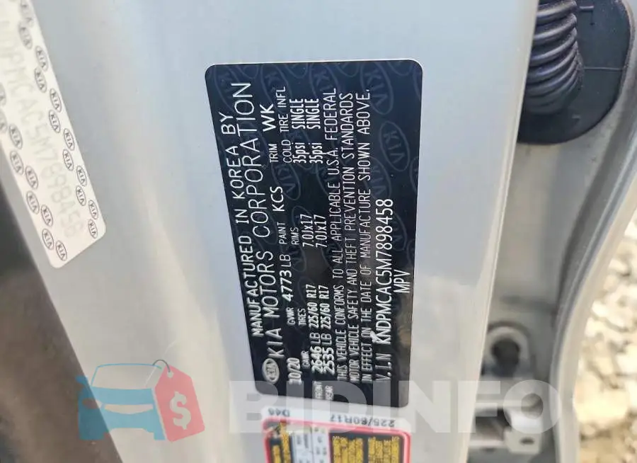 KNDPMCAC5M7898458 Photo# 12