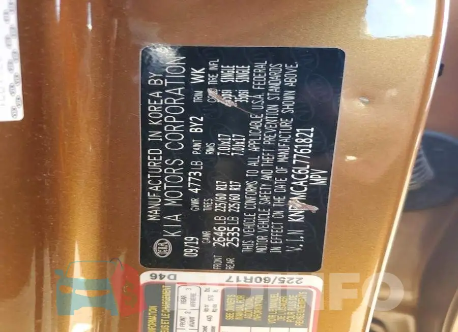 KNDPMCAC6L7761821 Photo# 12