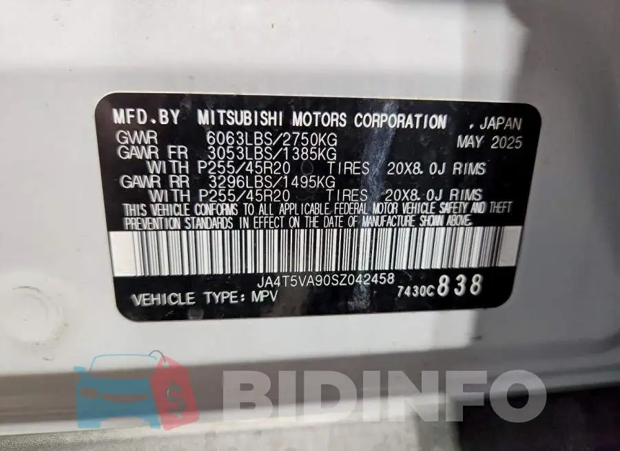 JA4T5VA90SZ042458 Photo# 13