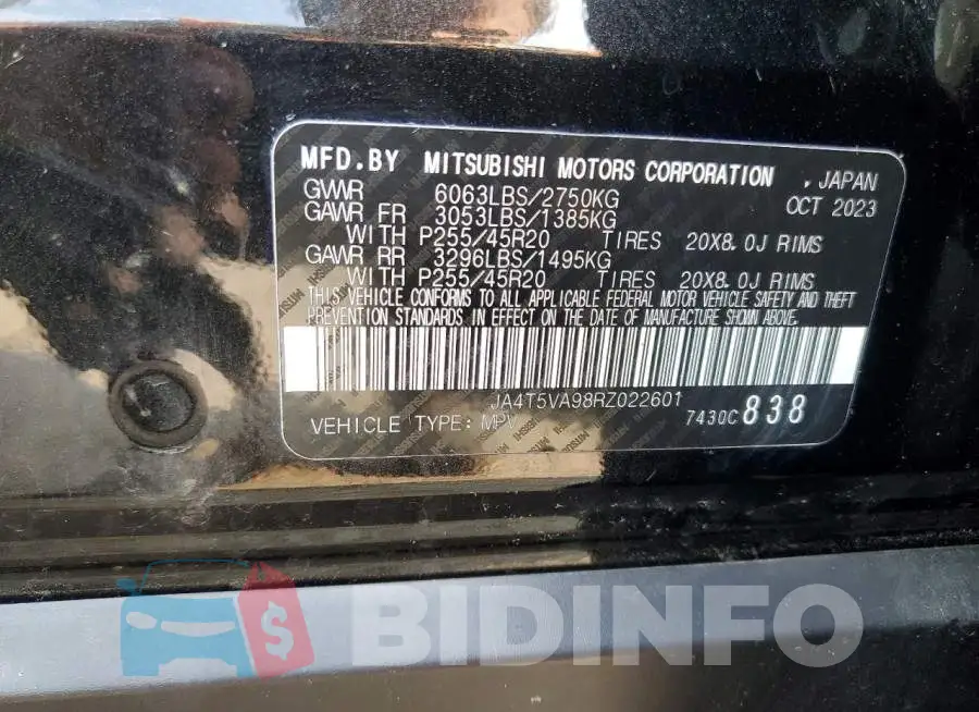 JA4T5VA98RZ022601 Photo# 13