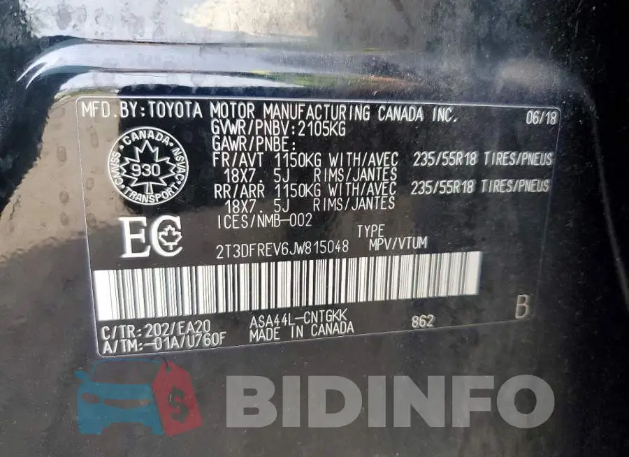2T3DFREV6JW815048 Photo# 14