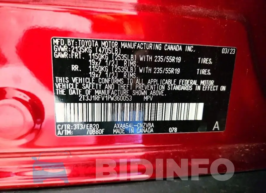 2T3J1RFV1PW360053 Photo# 14