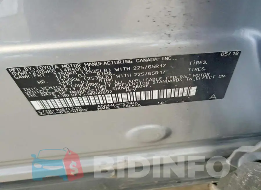 2T3RFREV5JW800692 Photo# 14