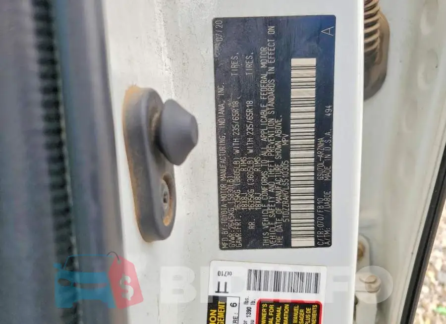 5TDZZRAH7LS510305 Photo# 13