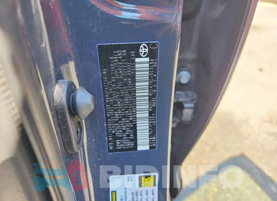 5YFB4MDE6SP297925 Photo# 12