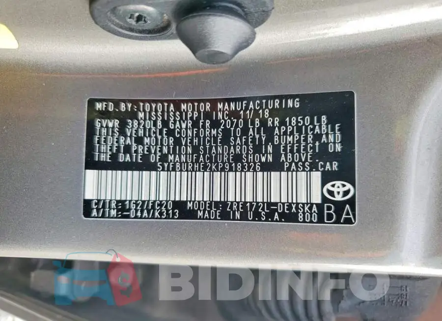 5YFBURHE2KP918326 Photo# 12