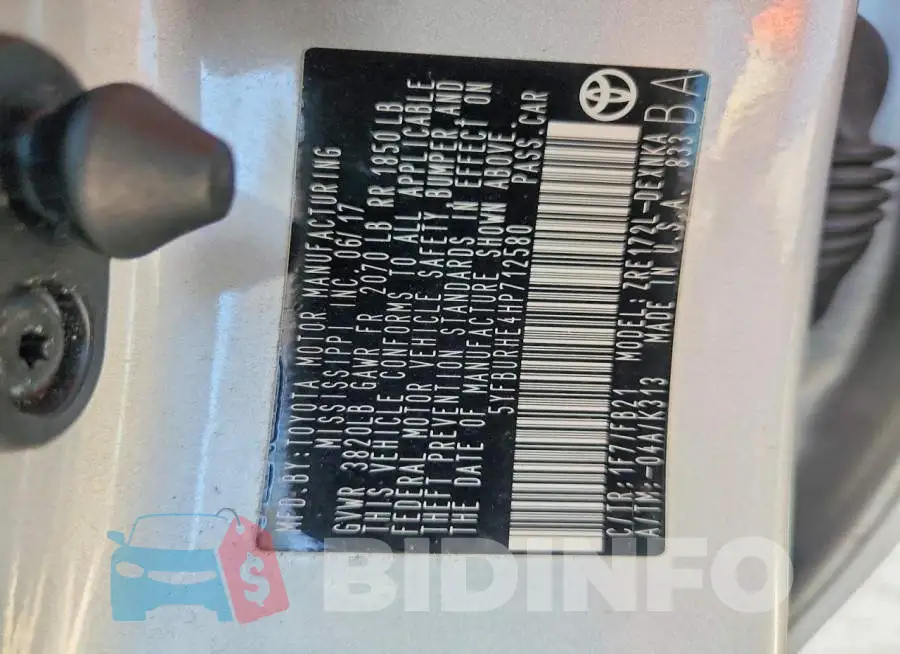 5YFBURHE4HP712580 Photo# 12