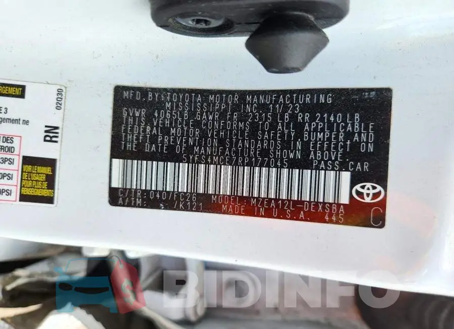 5YFS4MCE7RP177045 Photo# 12