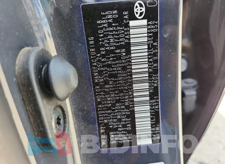 5YFS4MCE7RP198235 Photo# 12