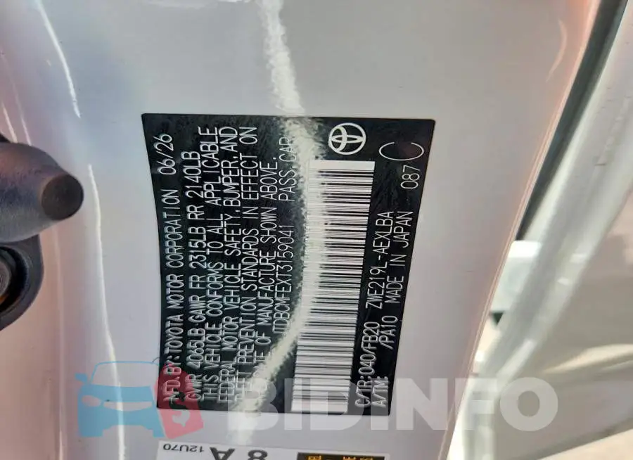 JTDBCMFEXT3159041 Photo# 12