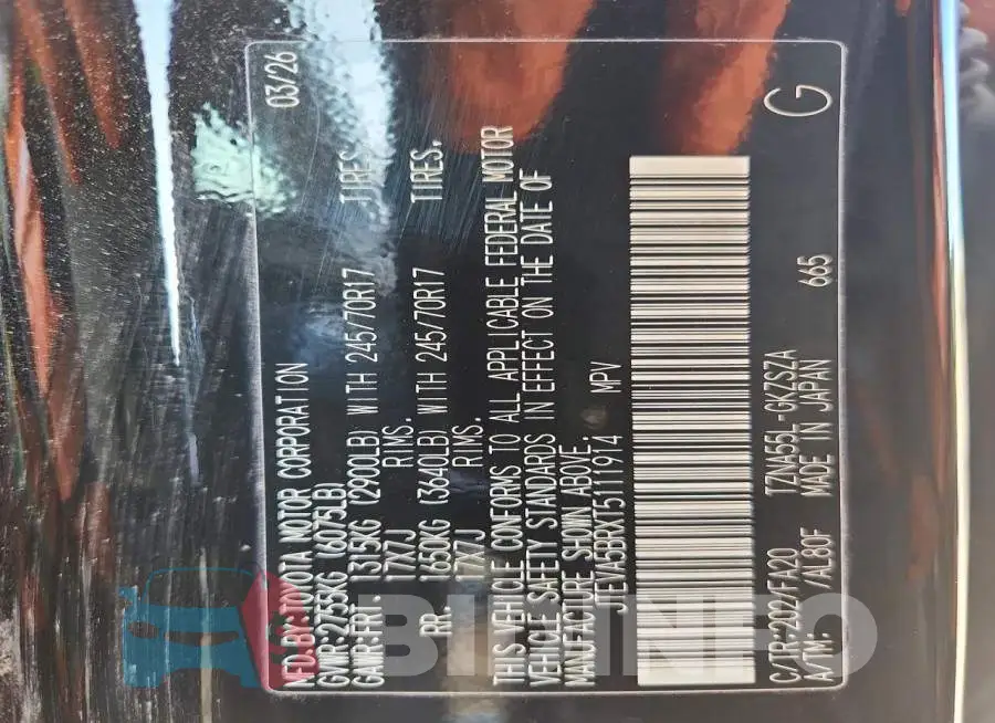 JTEVA5BRXT5111914 Photo# 13