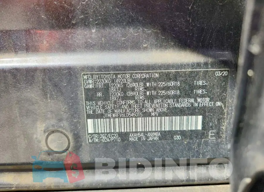 JTMEWRFV6LD545015 Photo# 13