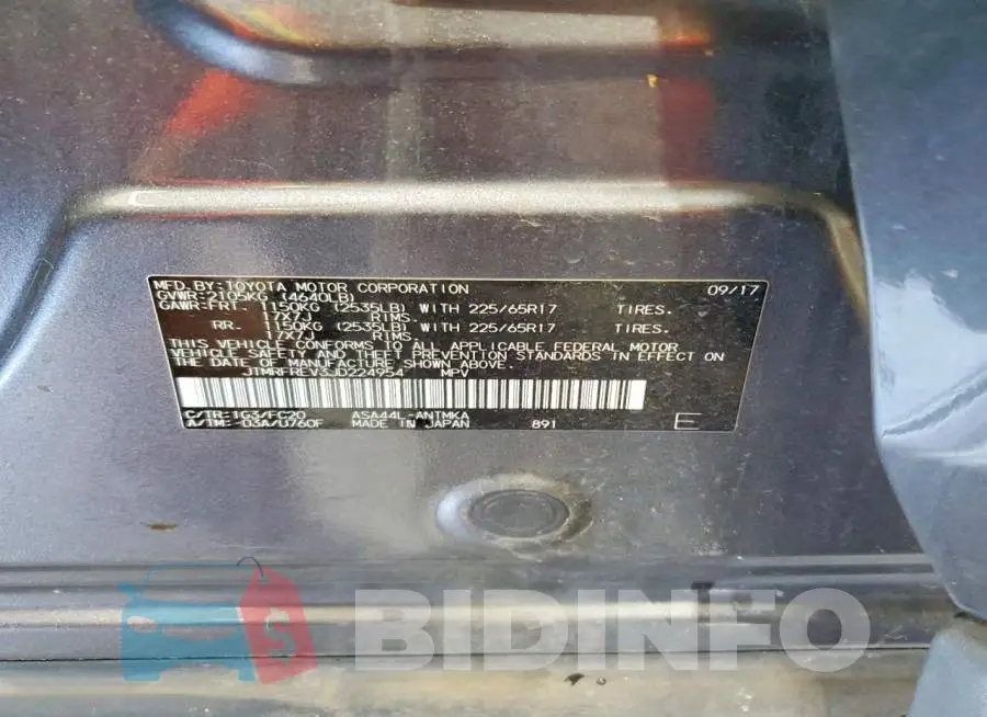 JTMRFREV3JD224954 Photo# 13
