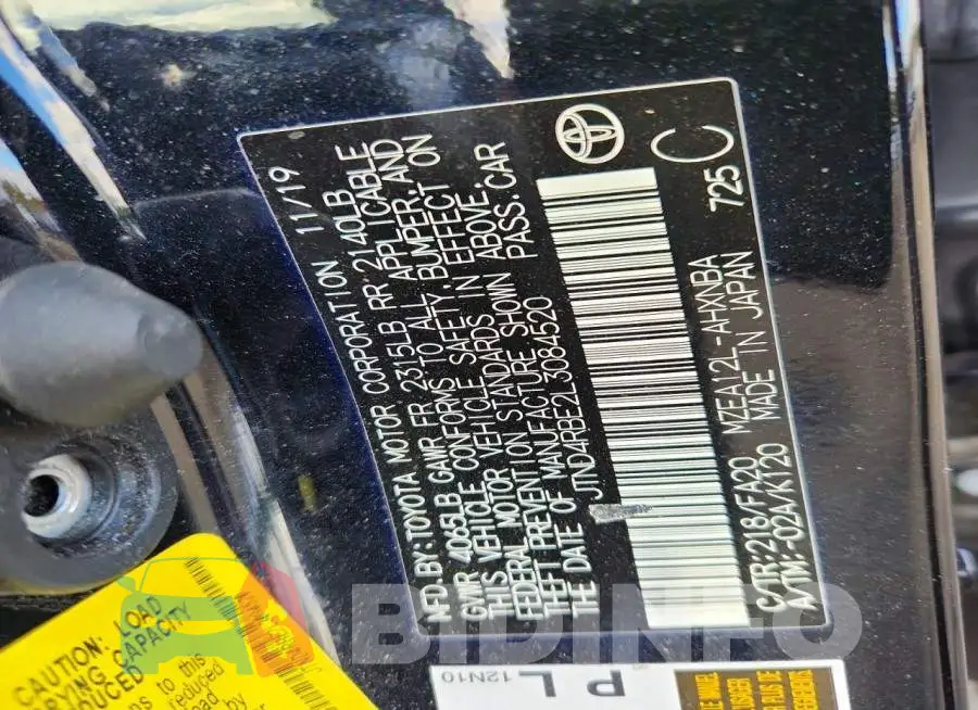 JTND4RBE2L3084520 Photo# 13