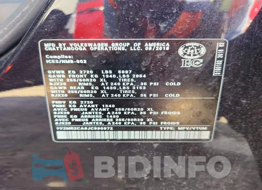 1V2MR2CA8JC590972 Photo# 13