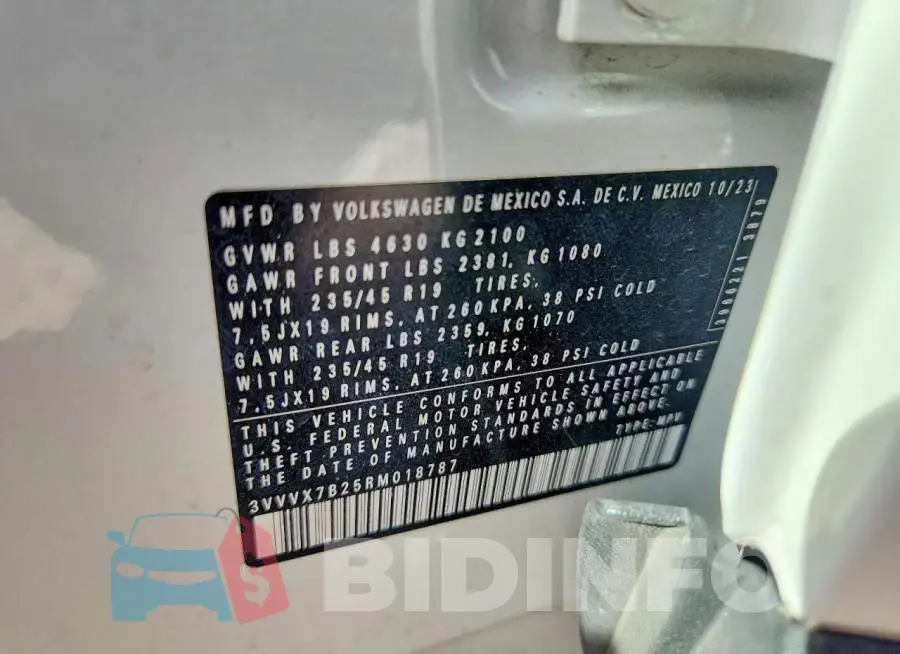 3VVVX7B25RM018787 Photo# 14