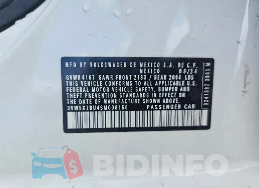 3VW5X7BU4SM008156 Photo# 12