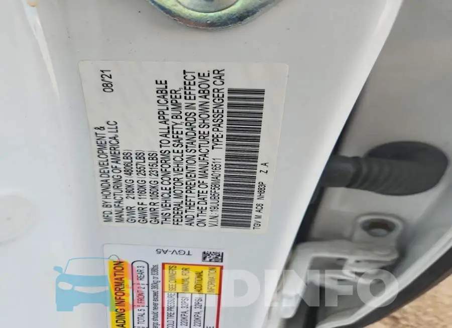 19UUB5F58MA016511 Photo# 13