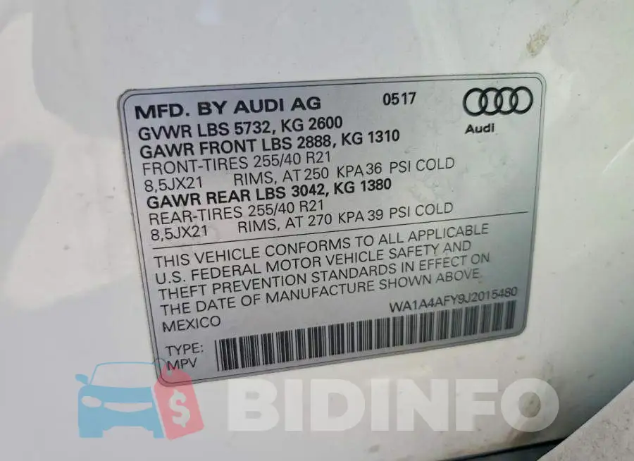WA1A4AFY9J2015480 Photo# 13