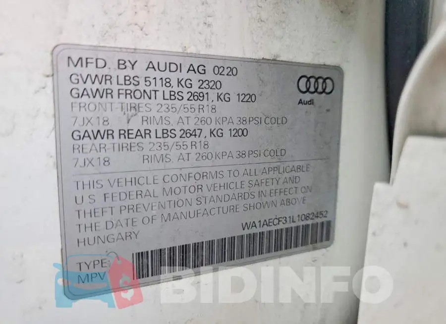 WA1AECF31L1082452 Photo# 13