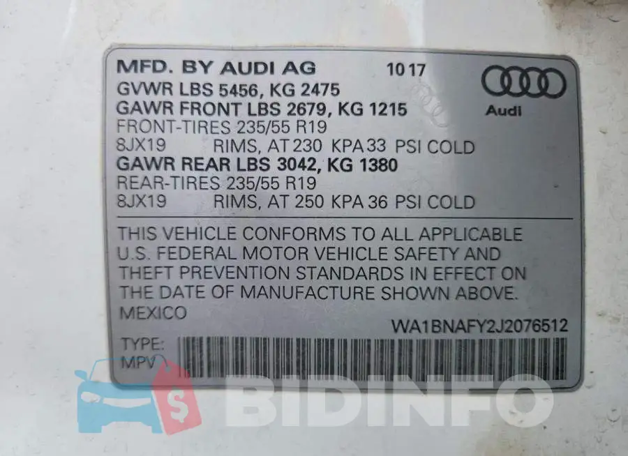 WA1BNAFY2J2076512 Photo# 13