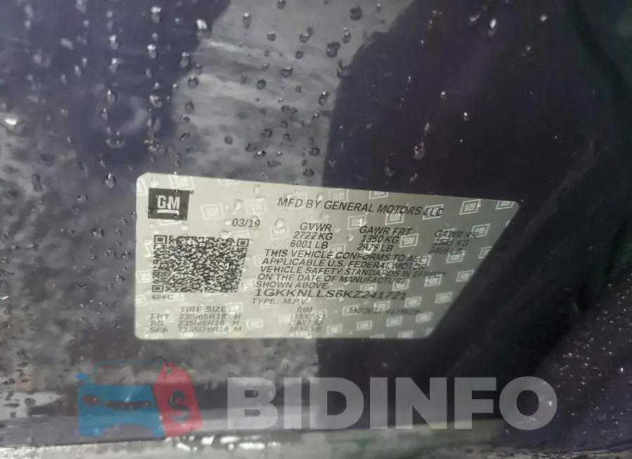 1GKKNLLS6KZ241721 Photo# 13
