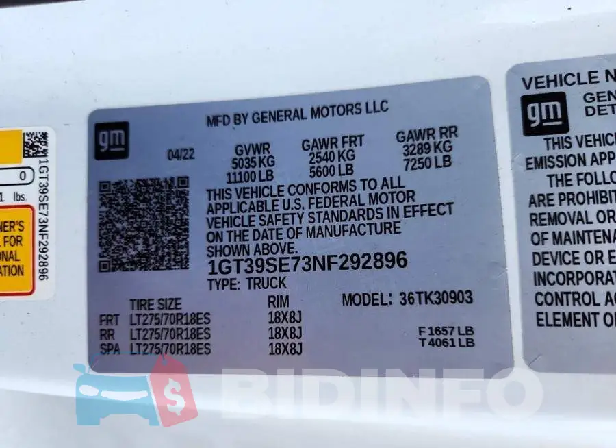 1GT39SE73NF292896 Photo# 13
