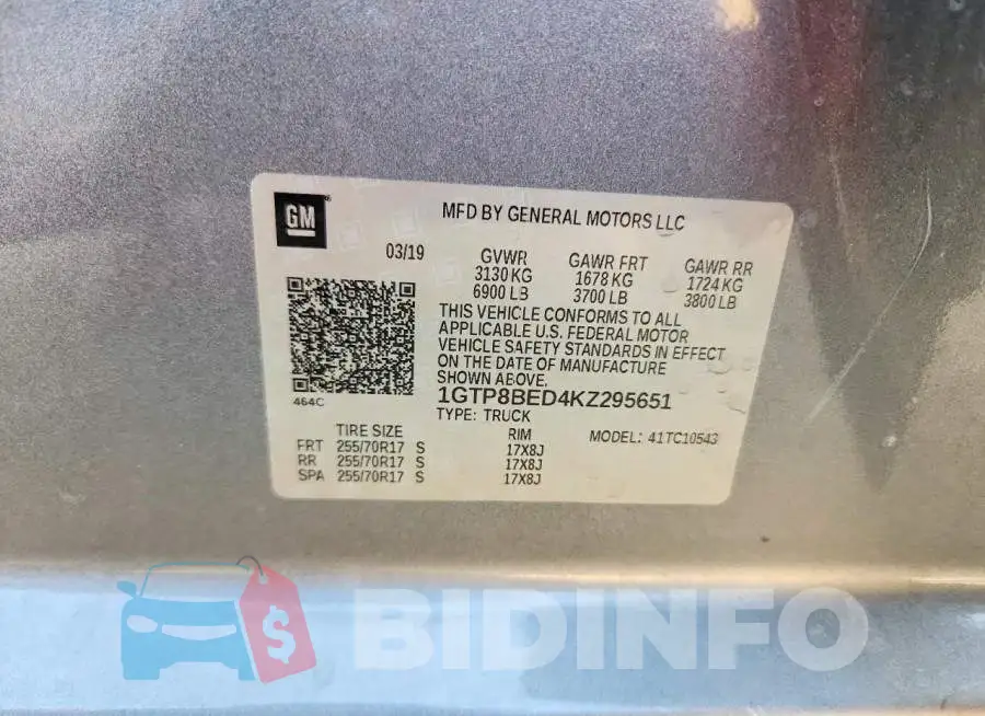 1GTP8BED4KZ295651 Photo# 13