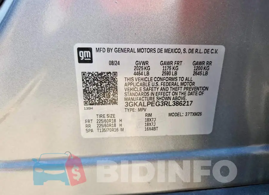 3GKALPEG3RL386217 Photo# 14