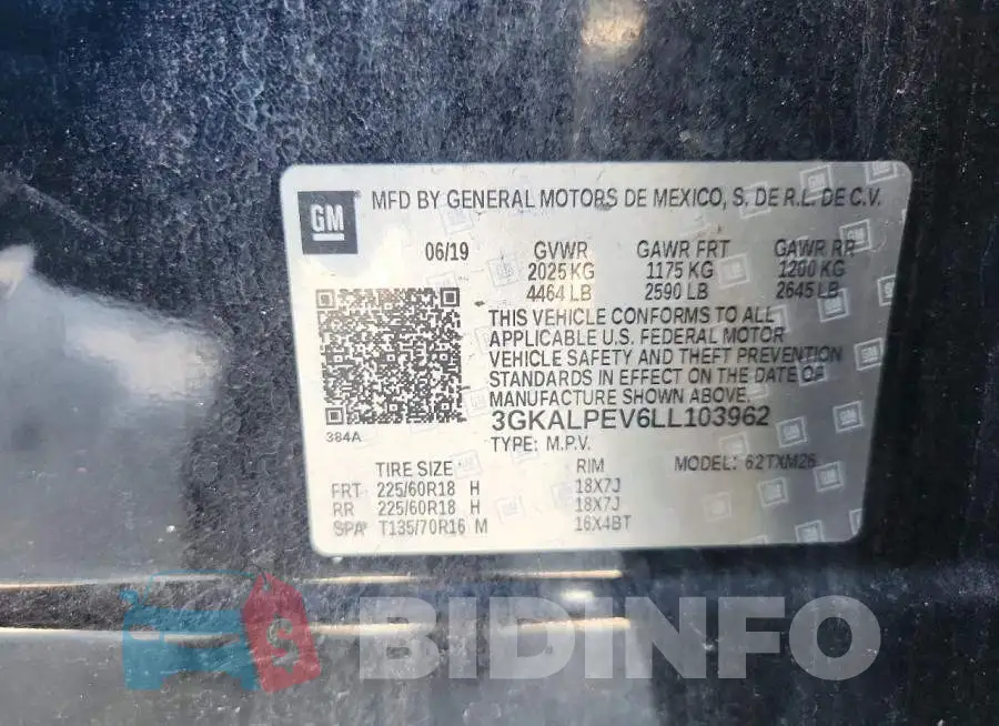 3GKALPEV6LL103962 Photo# 13