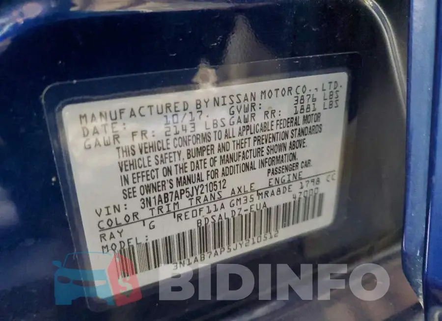 3N1AB7AP5JY210512 Photo# 12