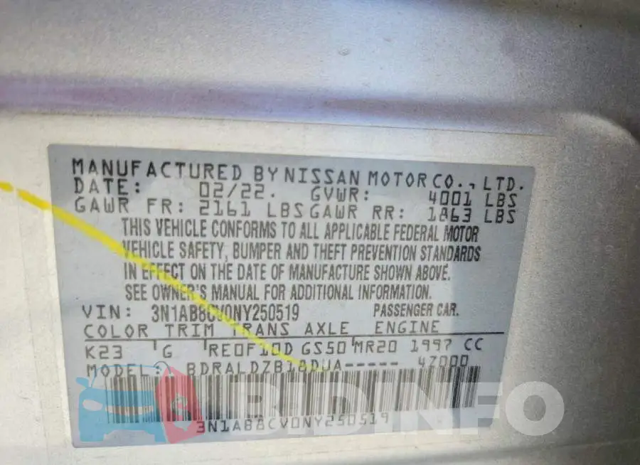 3N1AB8CV0NY250519 Photo# 12
