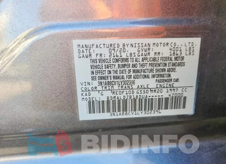3N1AB8CV1LY302396 Photo# 13