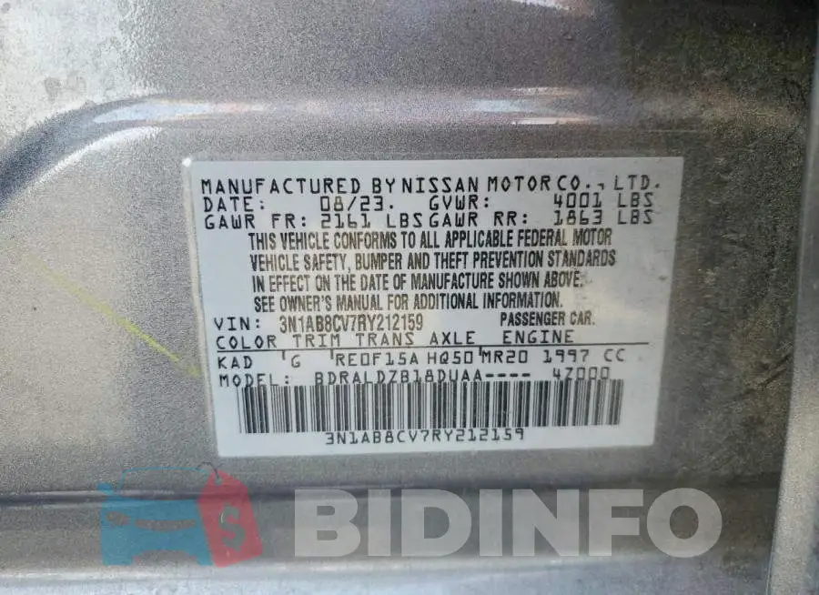 3N1AB8CV7RY212159 Photo# 12