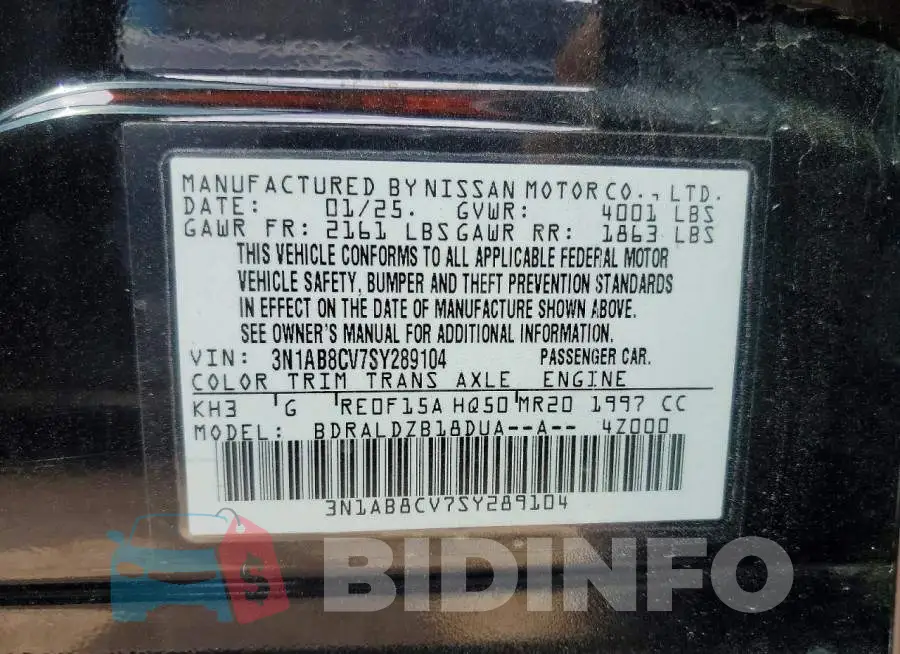 3N1AB8CV7SY289104 Photo# 12