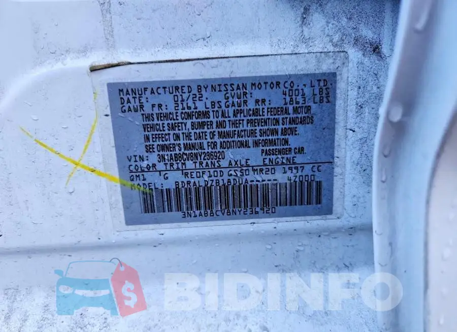 3N1AB8CV8NY236920 Photo# 13
