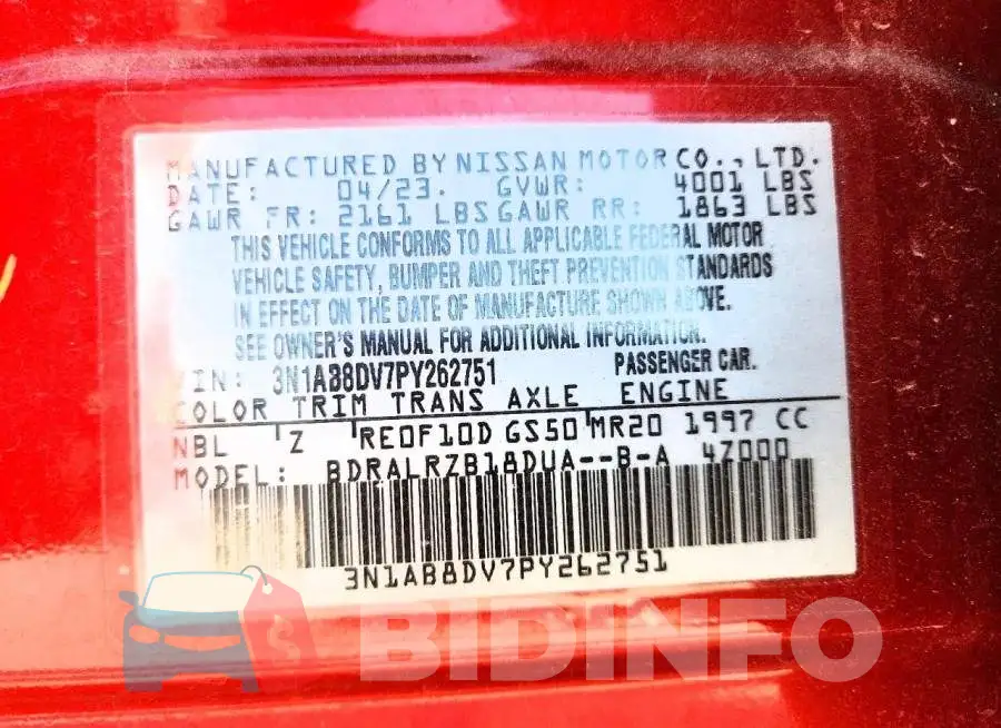 3N1AB8DV7PY262751 Photo# 12