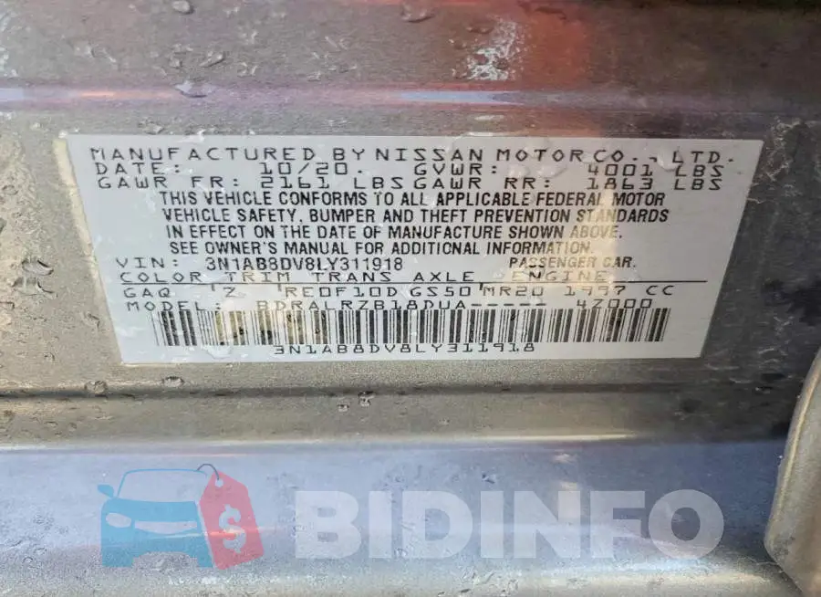 3N1AB8DV8LY311918 Photo# 12