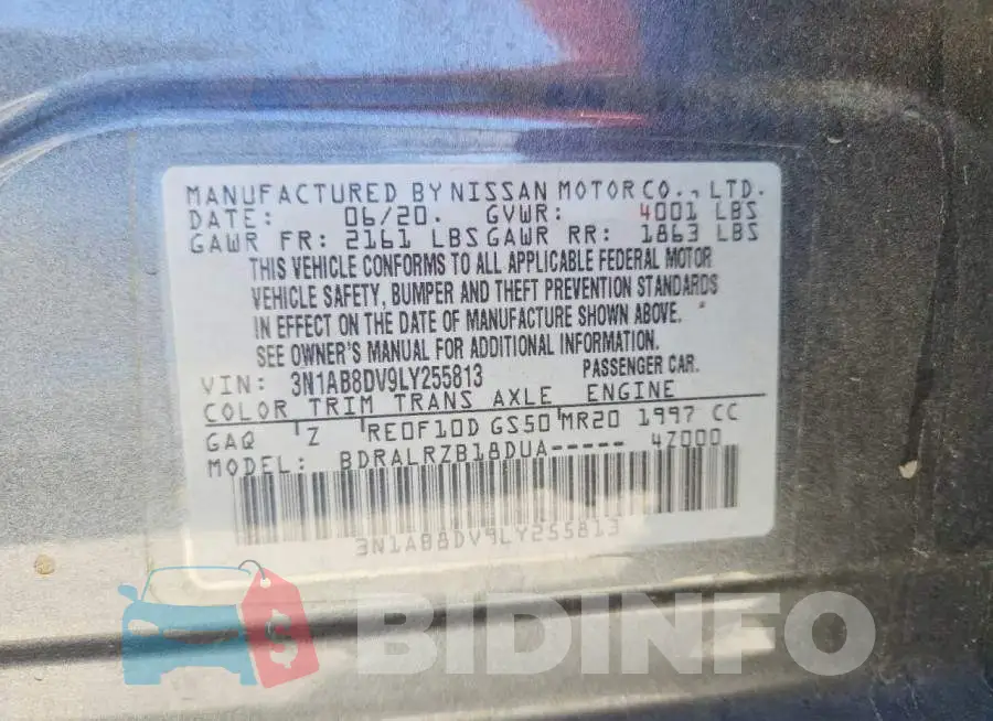 3N1AB8DV9LY255813 Photo# 12
