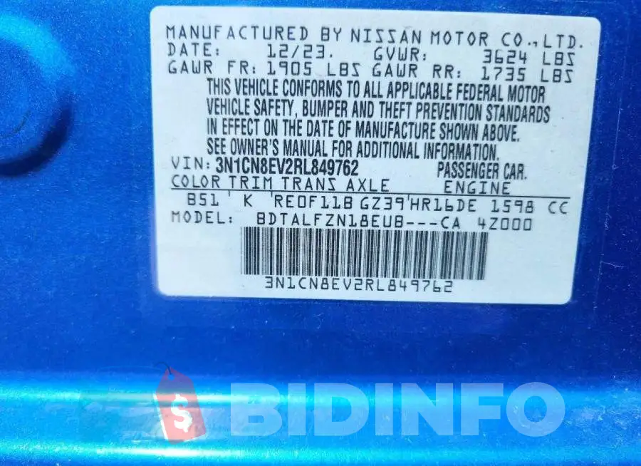 3N1CN8EV2RL849762 Photo# 12