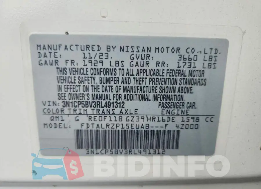 3N1CP5BV3RL491312 Photo# 13