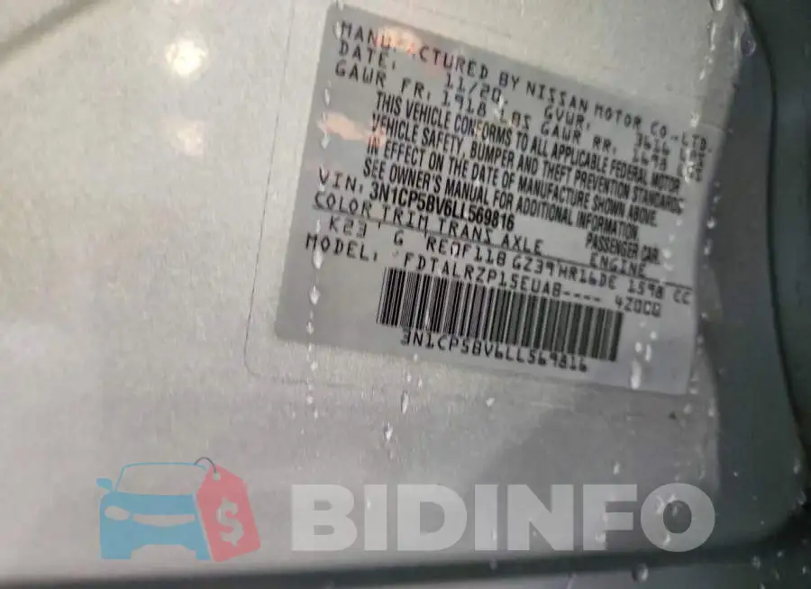 3N1CP5BV6LL569816 Photo# 13