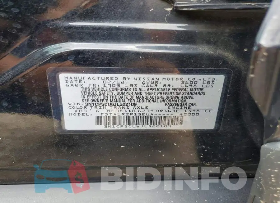 3N1CP5CU6JL522109 Photo# 12