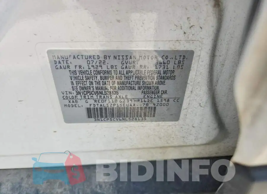 3N1CP5CV6NL528135 Photo# 14