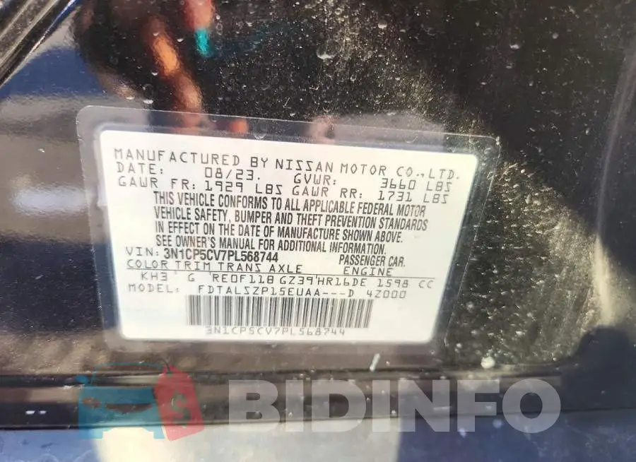 3N1CP5CV7PL568744 Photo# 13