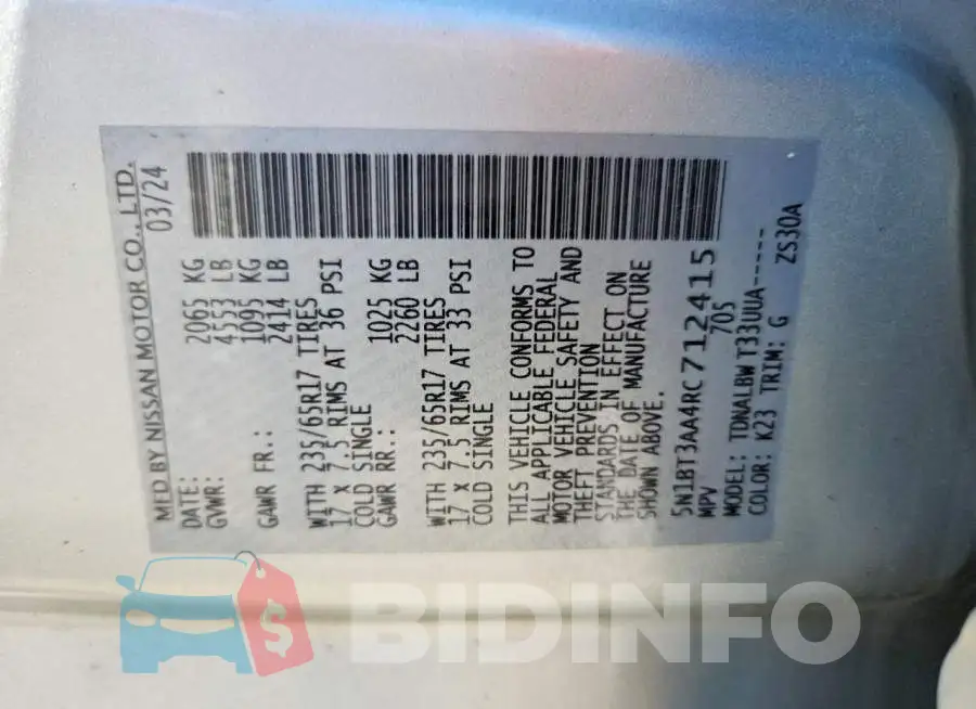5N1BT3AA4RC712415 Photo# 13
