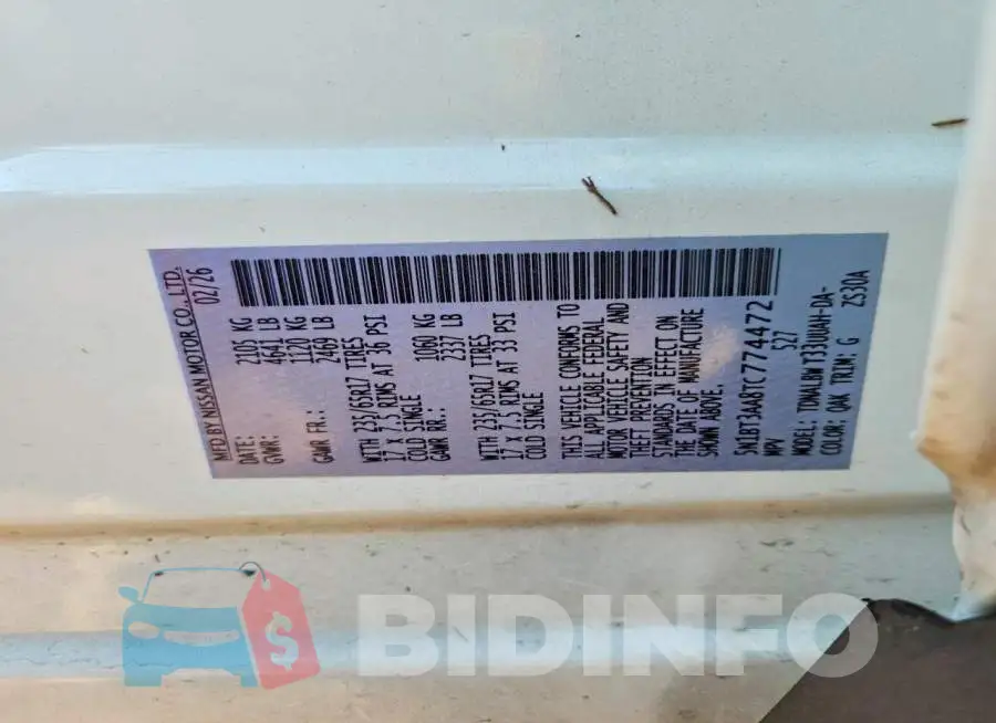 5N1BT3AA8TC774472 Photo# 14