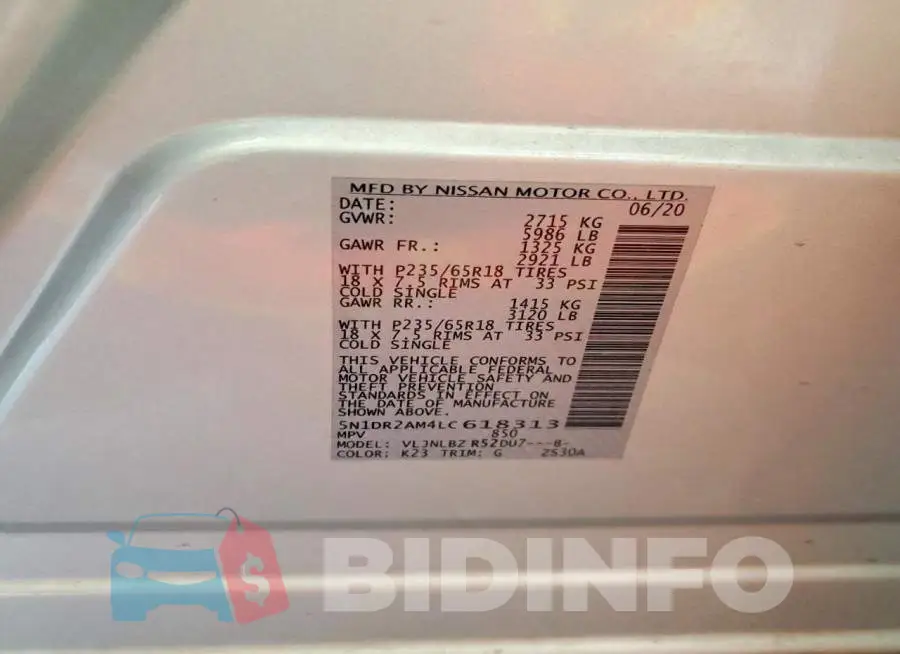 5N1DR2AM4LC618313 Photo# 13